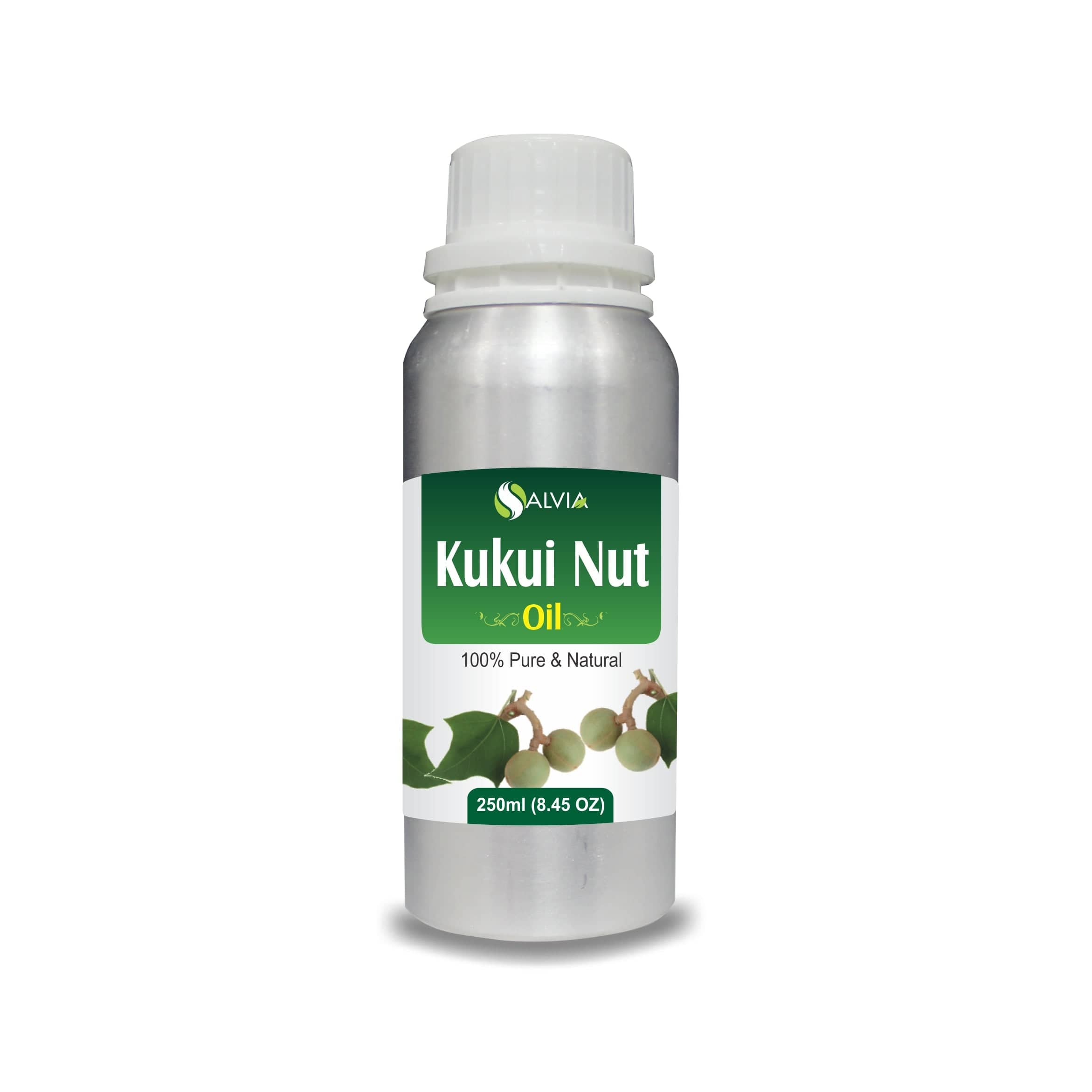 Salvia Natural Carrier Oils,Anti Ageing,Anti-ageing Oil 250ml Kukui Nut (Aleurites Moluccans) Oil 100% Natural Pure Carrier Oil Moistures & Hydrates Skin, Anti-Aging Properties, Collagen Production & More